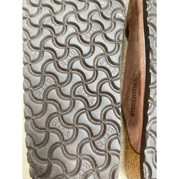 Birkenstock Men's Arizona Sandal EU 46 US 13 Brown Leather Slide Double Strap - Picture 7 of 13